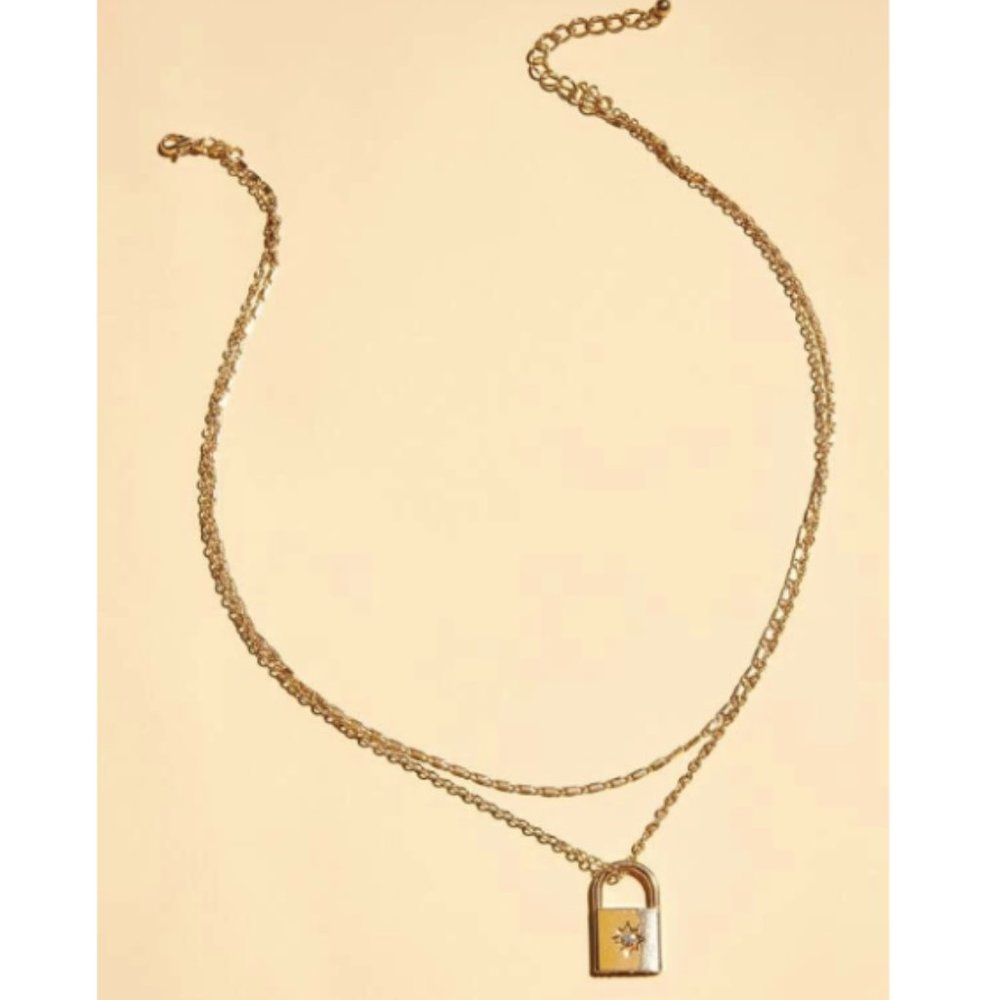 The Sierra Lock Layered Necklace - Picture 2 of 3